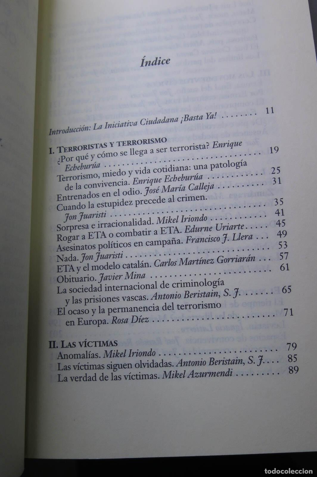 Libros de segunda mano: &iexcl;Basta Ya!. Aurelio Arteta - Foto 2
