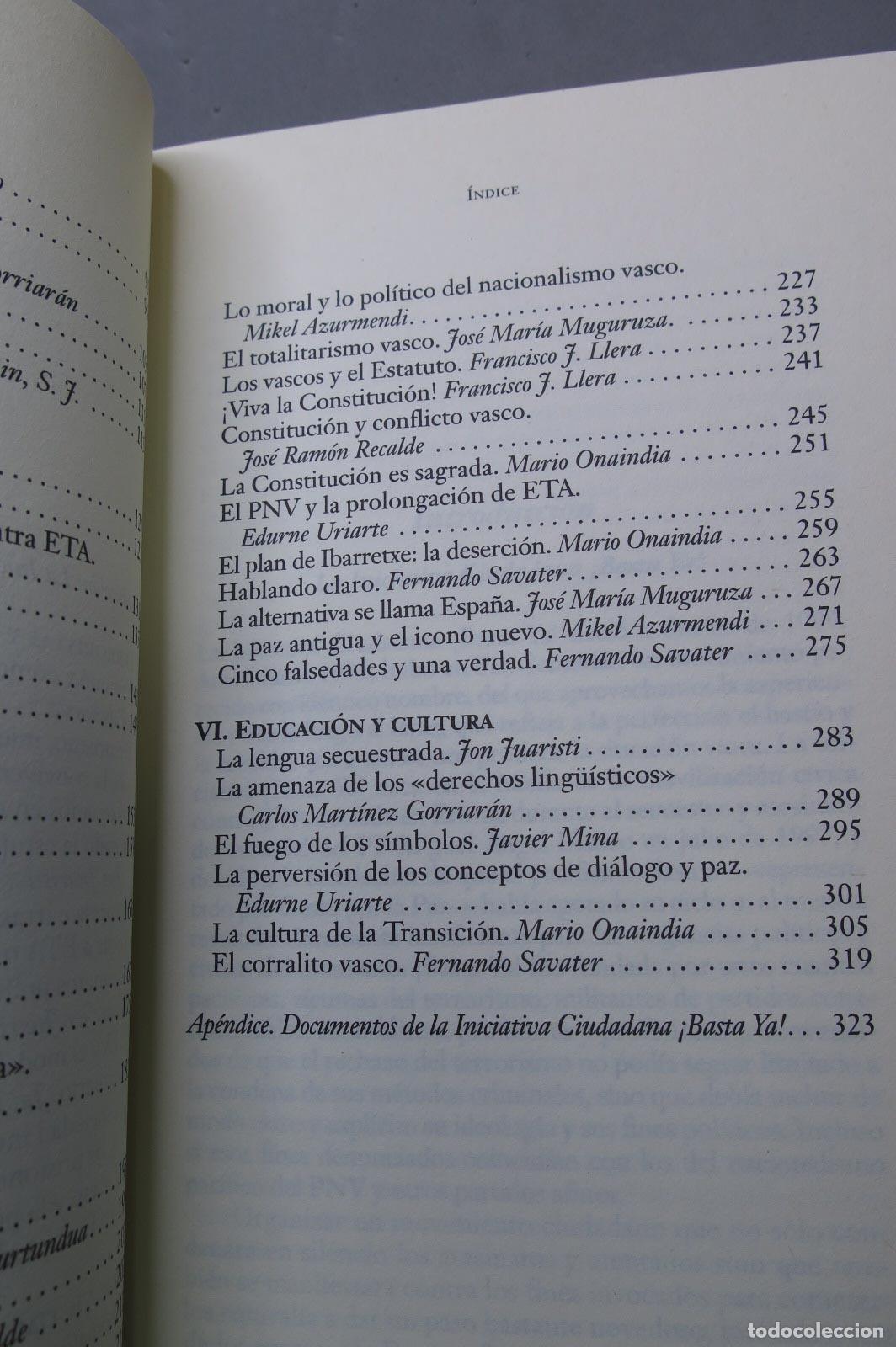 Libros de segunda mano: &iexcl;Basta Ya!. Aurelio Arteta - Foto 4