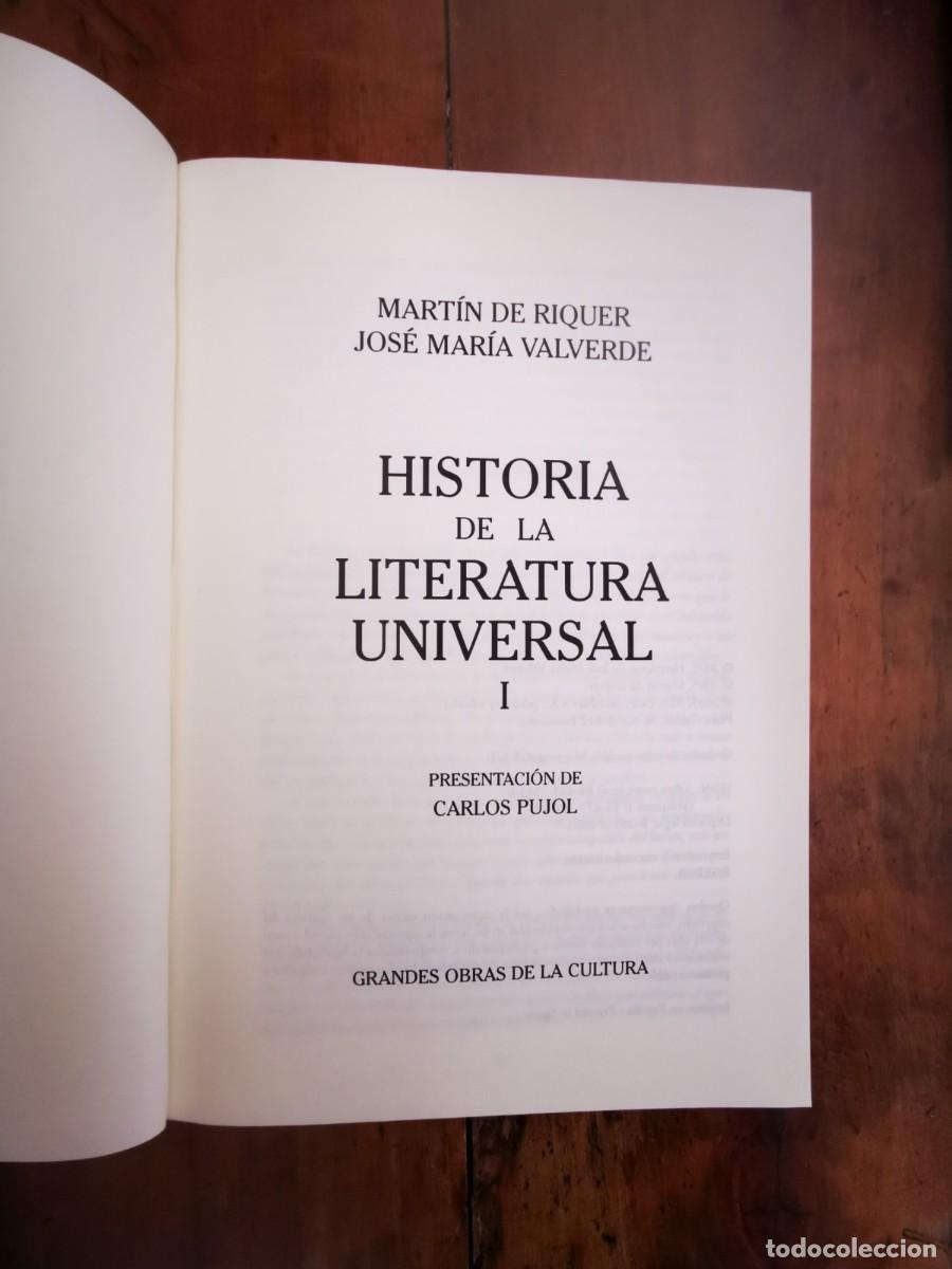 Libros de segunda mano: RIQUER, Martin de. Historia de la literatura universal - Foto 2