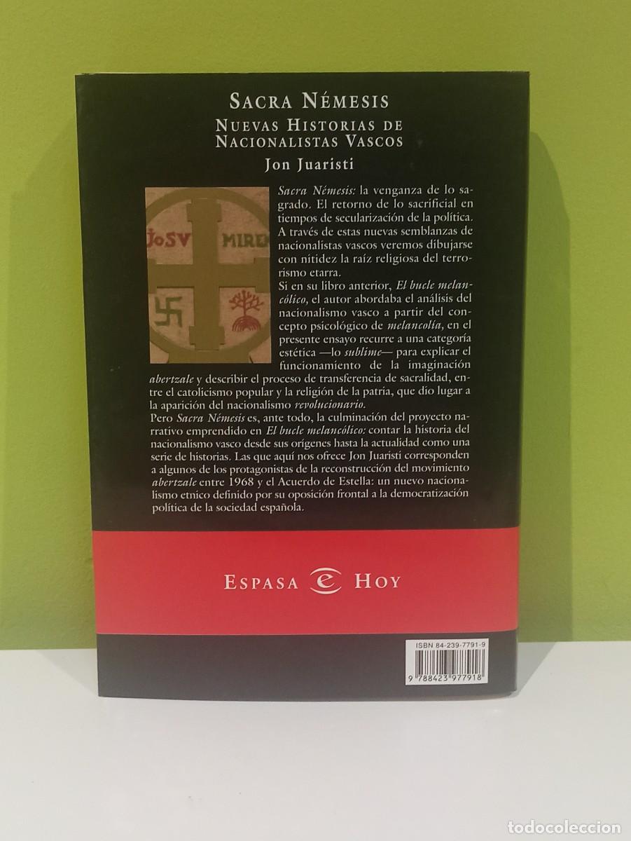 Libros de segunda mano: Libro Sacra nemesis Jon Juaristi - Foto 2