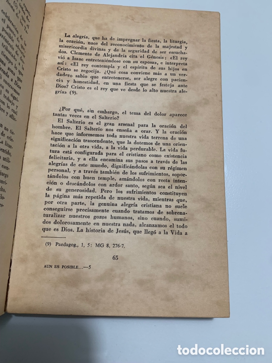 Libros de segunda mano: A&uacute;n es posible la alegria. Jose M. Cabodevilla. Editorial taurus. - Foto 3