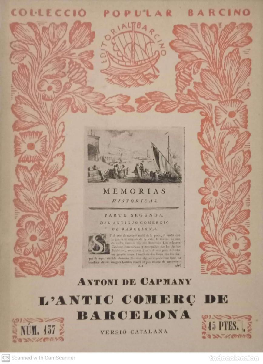 Libros de segunda mano: Lantic comer&ccedil; de Barcelona [Antoni de Capmany] - Foto 1
