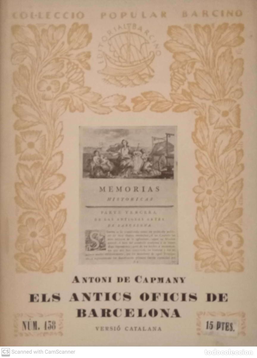 Libros de segunda mano: Els antics oficis de Barcelona [Antoni de Capmany] - Foto 1