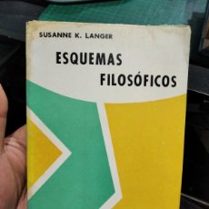 Libros de segunda mano: SUSANNE K. LANGER ESQUEMAS FILOSÓFICOS