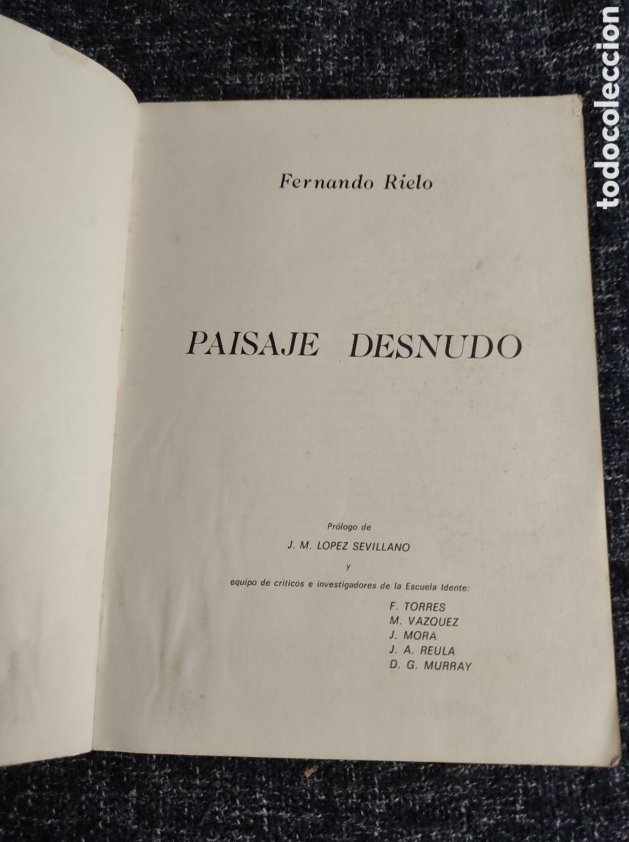 Libros de segunda mano: PAISAJE DESNUDO / FERNANDO RIELO. - Foto 2