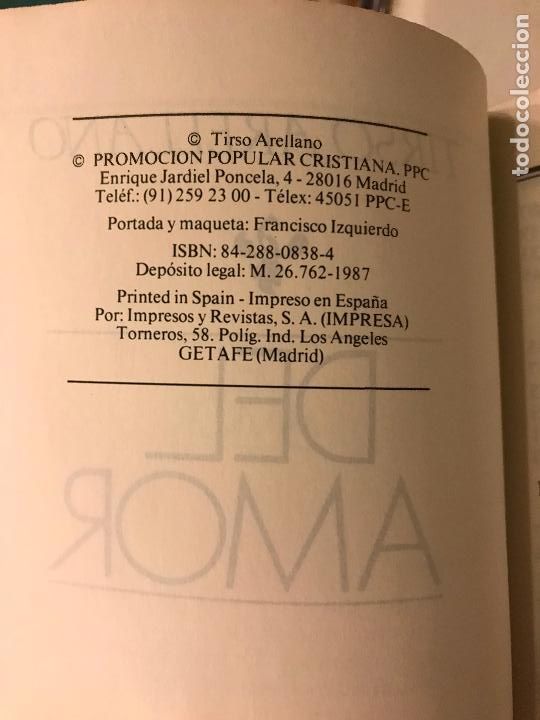 Libros de segunda mano: Del amor. Tirso Arellano - Foto 3
