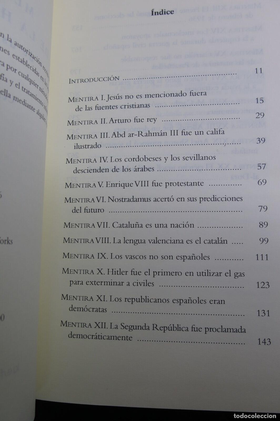 Libros de segunda mano: MENTIRAS DE LA HISTORIA. DE USO COM&Uacute;N. VIDAL - Foto 2
