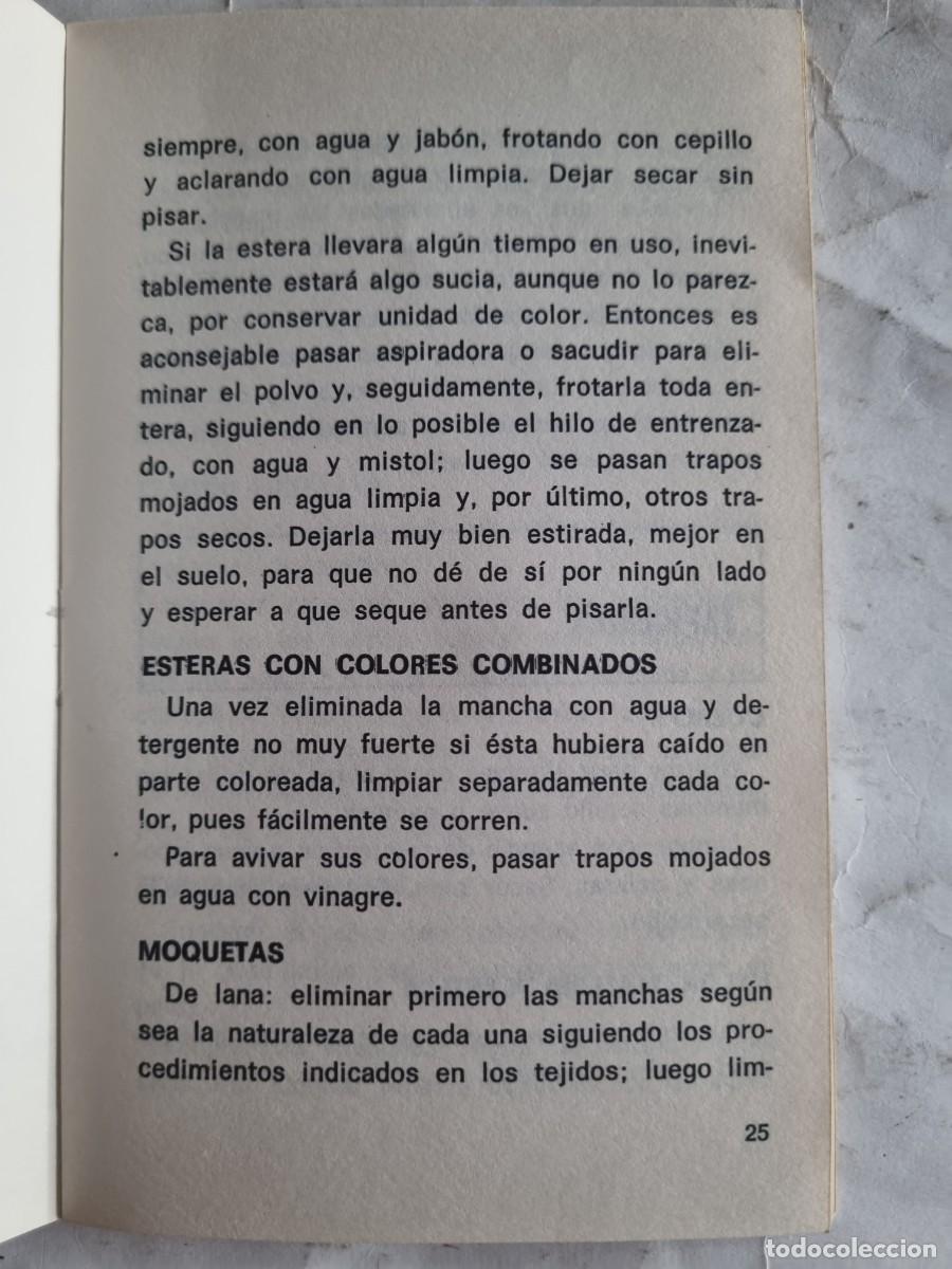Libros de segunda mano: COMO QUITAR MANCHAS. MANOLIS. ED: SARPE. MADRID, 1973. - Foto 8