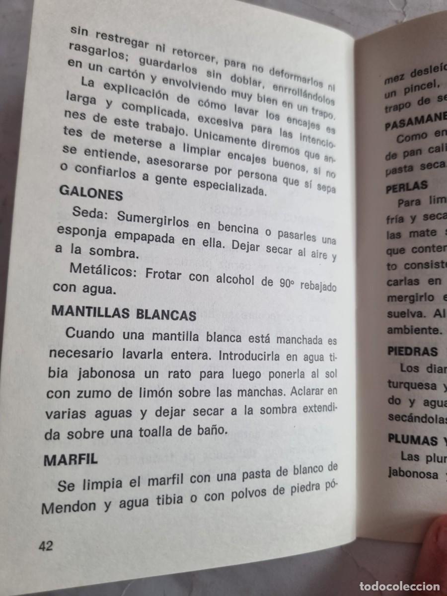 Libros de segunda mano: COMO QUITAR MANCHAS. MANOLIS. ED: SARPE. MADRID, 1973. - Foto 10