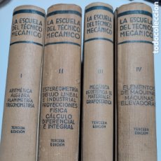Libros de segunda mano: LA ESCUELA DEL TÉCNICO MECÁNICO. 1956. TERCERA EDICION. ED LABOR. DEDICATORIA DE LA ÉPOCA EN TOMO 4. Lote 403052599