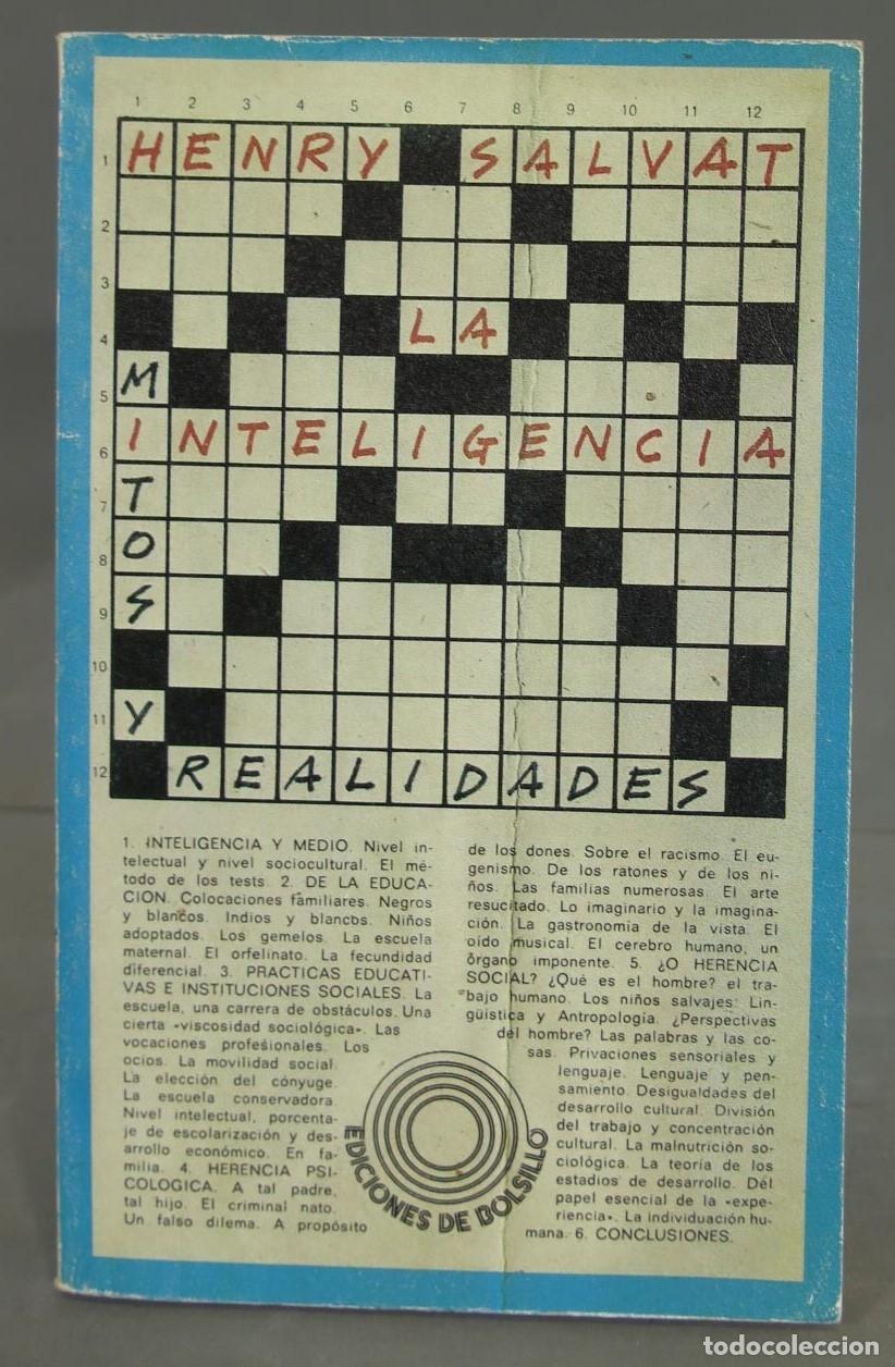 Libros de segunda mano: La Inteligencia: Mitos y Realidades. Henry Salvat - Foto 1