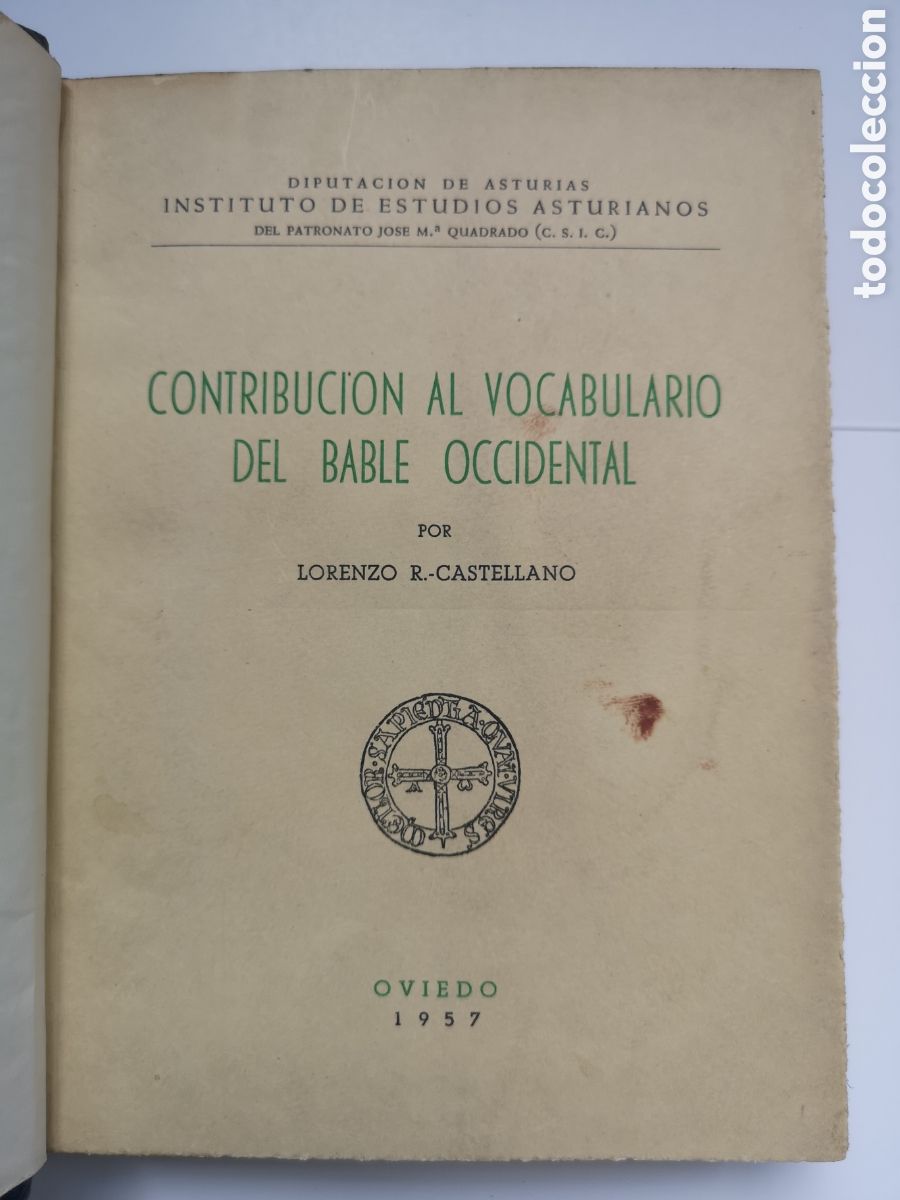 Libros de segunda mano: Contribuci&oacute;n al Vocabulario del Bable Occidental 1957 - Foto 2