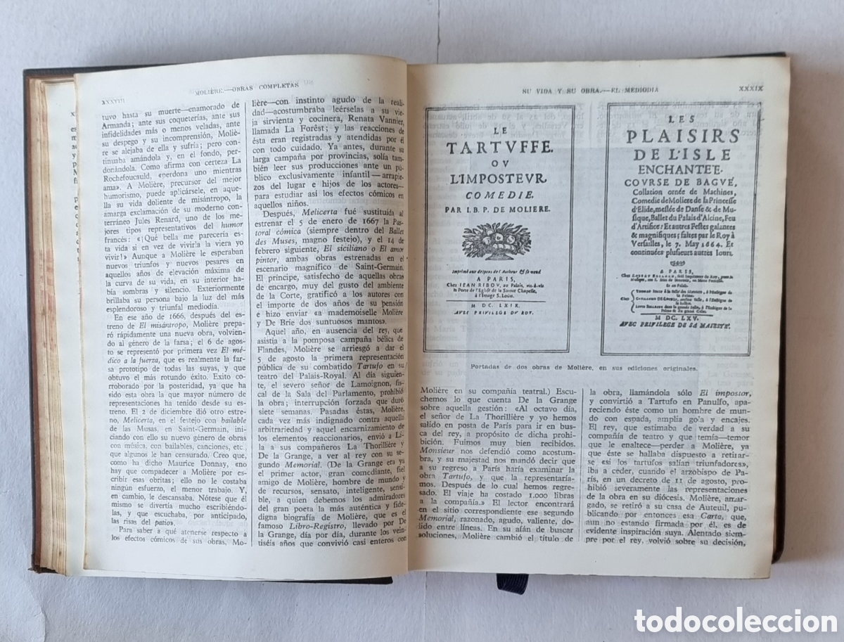Libros de segunda mano: OBRAS COMPLETAS, MOLIERE 1@ EDICION&nbsp; AGUILAR, 1945. - Foto 10