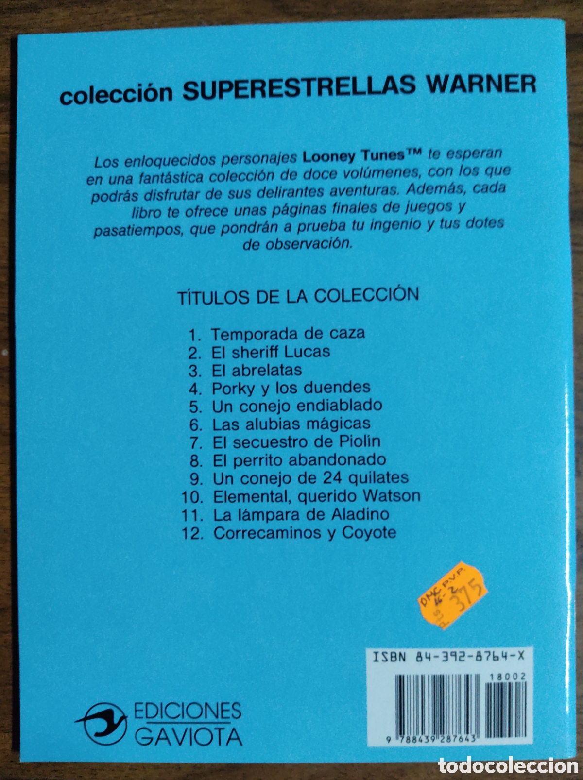 Libros de segunda mano: Libro El sheriff Lucas ,Warner Bros, Editorial gaviota, sin usar - Foto 2