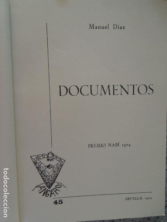 Libros de segunda mano: DOCUMENTOS - MANUEL DIAZ - PREMIO NABI 1974 - Foto 4