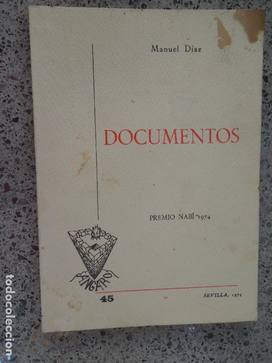 Libros de segunda mano: DOCUMENTOS - MANUEL DIAZ - PREMIO NABI 1974 - Foto 1