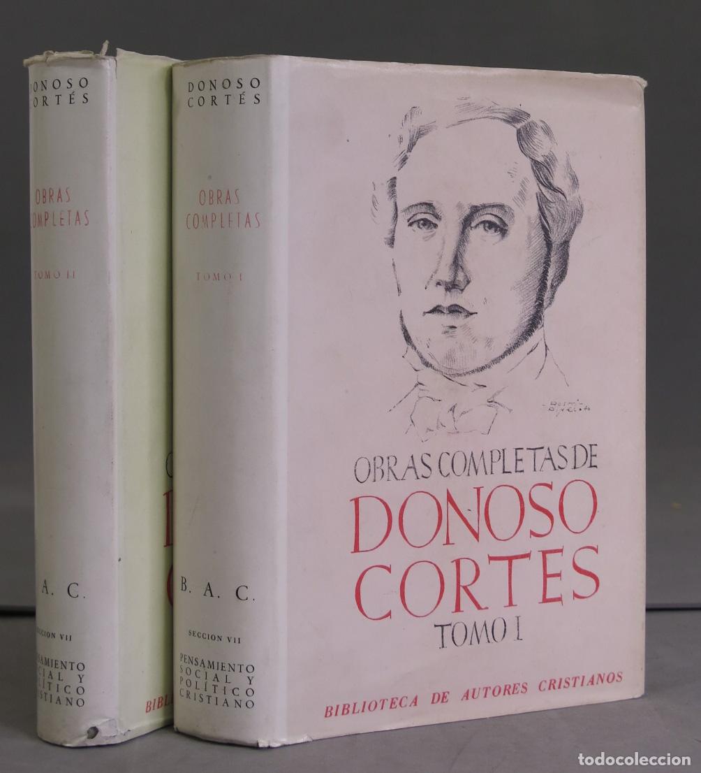 Libros de segunda mano: 1946. OBRAS COMPLETAS. DONOSO CORTES. BAC. 2 TOMOS - Foto 1