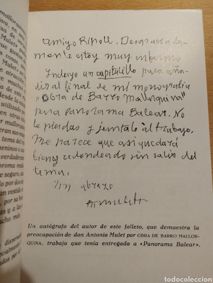 Libros de segunda mano: OBRA DE BARRO MALLORQUINA (ANTONIO MULET) - Foto 2