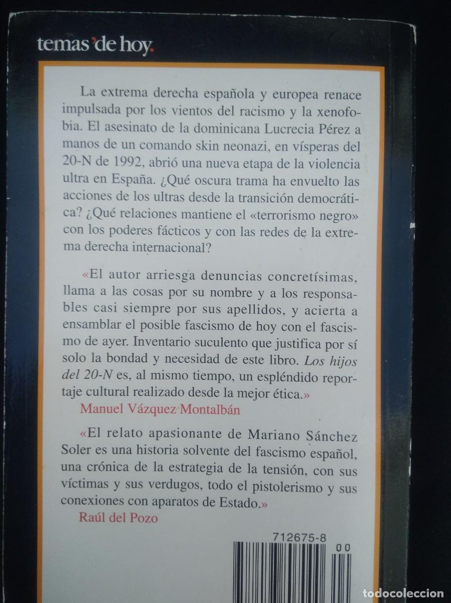 Libros de segunda mano: Libro Los Hijos del 20-N- Marian Sanchez Soler - Foto 4