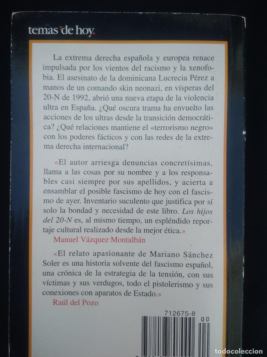 Libros de segunda mano: Libro Los Hijos del 20-N- Marian Sanchez Soler - Foto 5