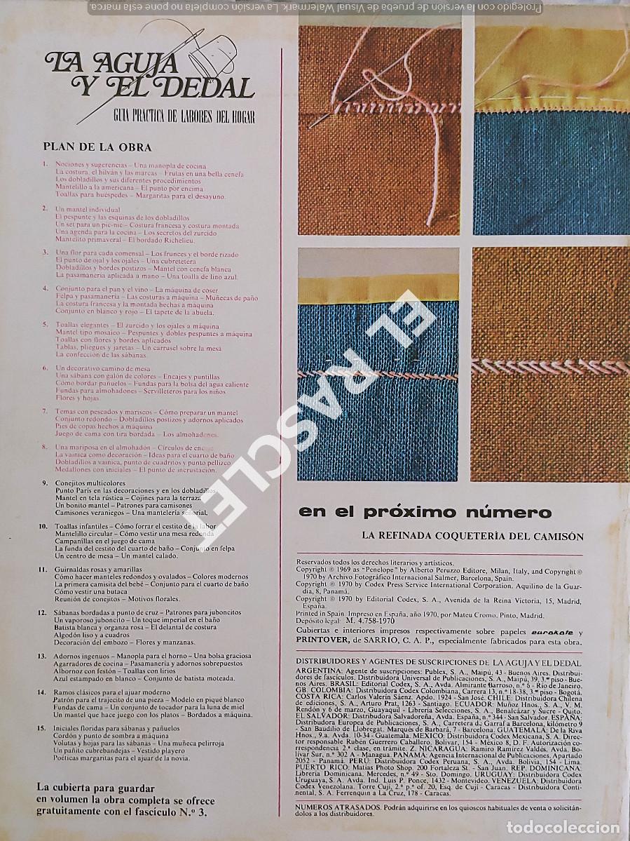 Libros de segunda mano: LA AGUJA Y EL DEDAL - GUIA PRACTICA DE LABORES DEL HOGAR - N&ordm; 8 - Foto 3