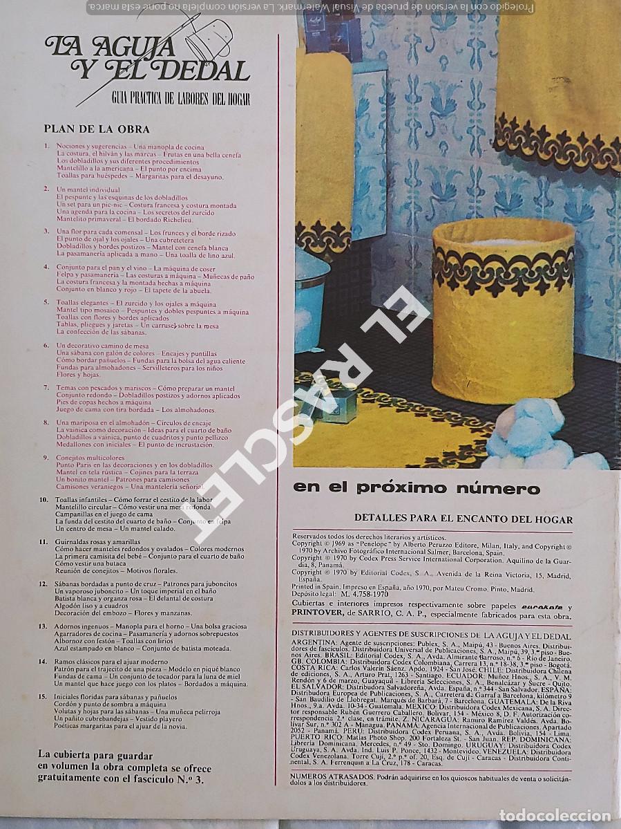Libros de segunda mano: LA AGUJA Y EL DEDAL - GUIA PRACTICA DE LABORES DEL HOGAR - N&ordm; 9 - Foto 3