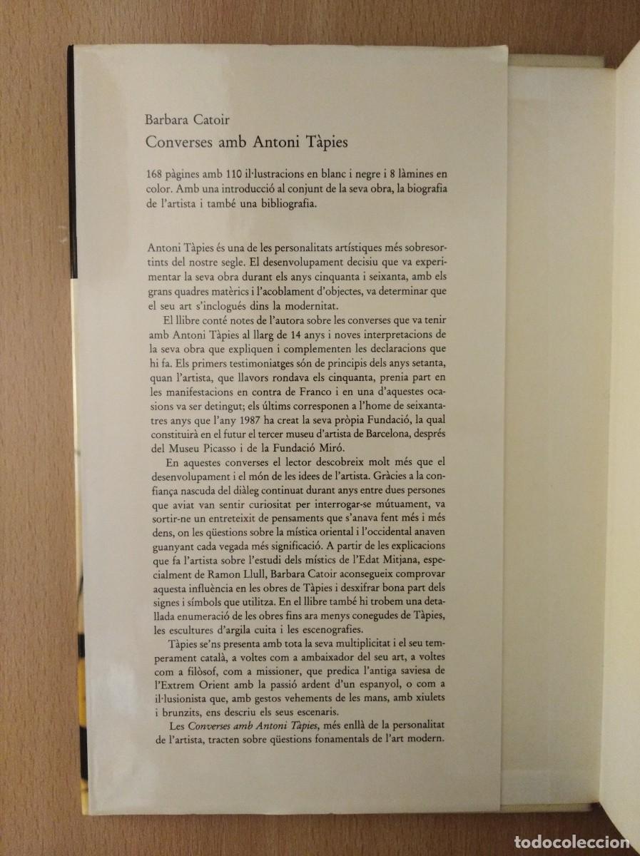 Libros de segunda mano: CONVERSES AMB ANTONI T&Agrave;PIES. Barbara Catoir - Foto 4