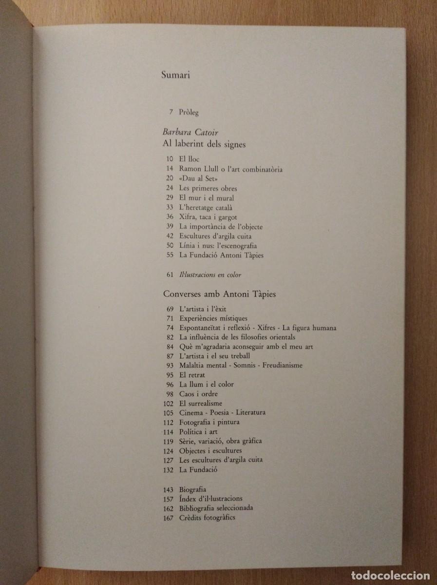 Libros de segunda mano: CONVERSES AMB ANTONI T&Agrave;PIES. Barbara Catoir - Foto 6