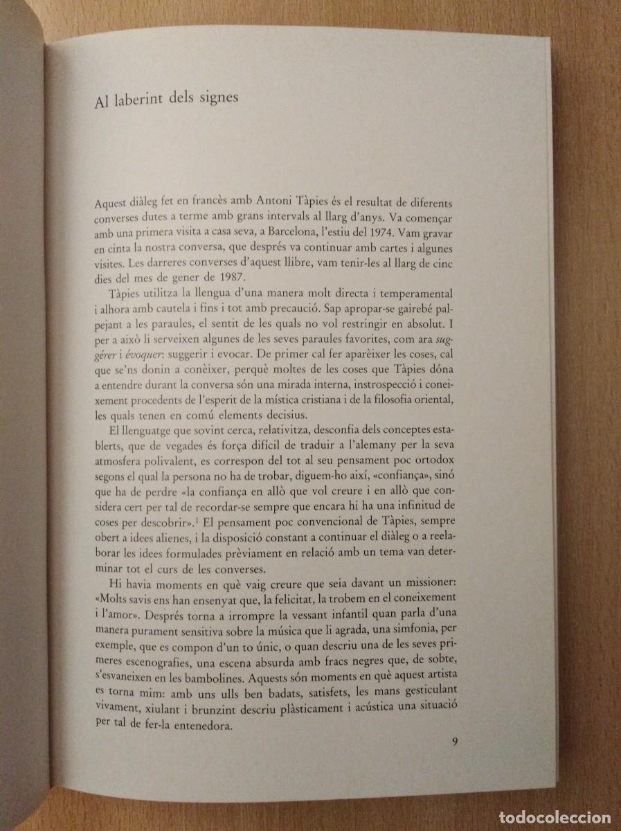 Libros de segunda mano: CONVERSES AMB ANTONI T&Agrave;PIES. Barbara Catoir - Foto 8