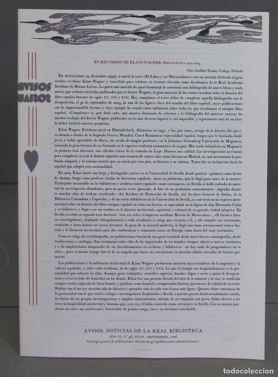 Libros de segunda mano: EN RECUERDO DE KLAUS WAGNER - Foto 1