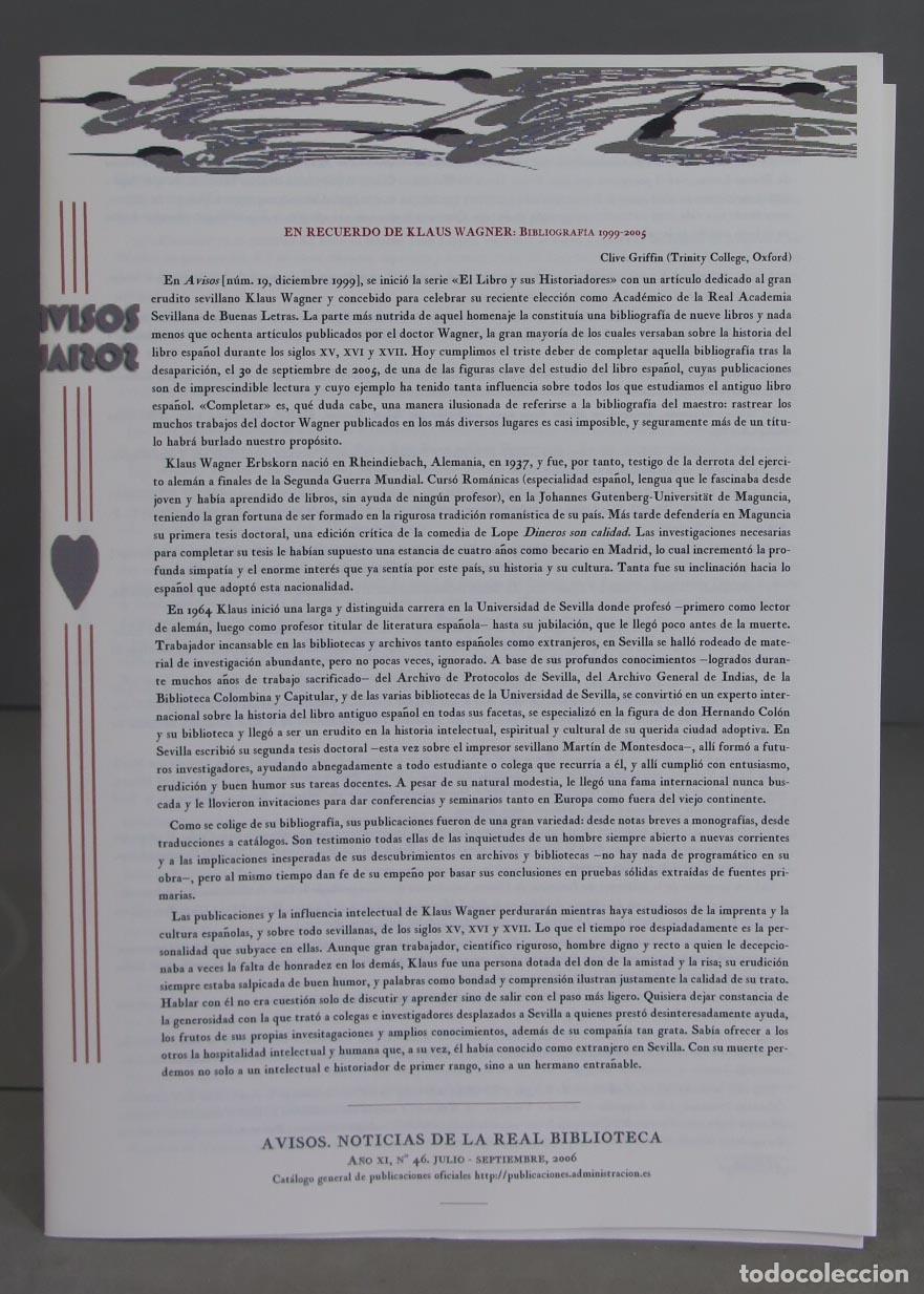 Libros de segunda mano: EN RECUERDO DE KLAUS WAGNER - Foto 1