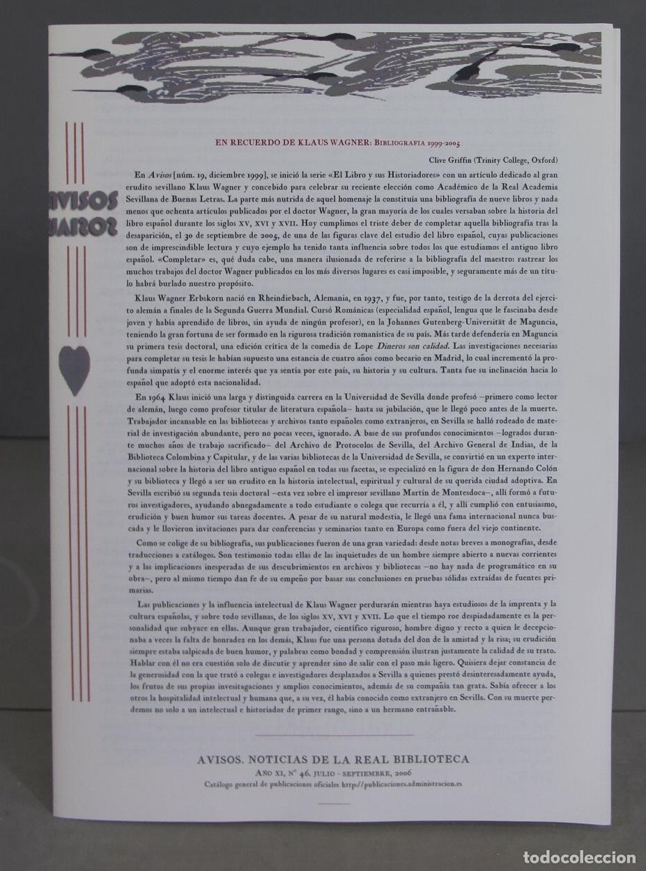 Libros de segunda mano: EN RECUERDO DE KLAUS WAGNER - Foto 1