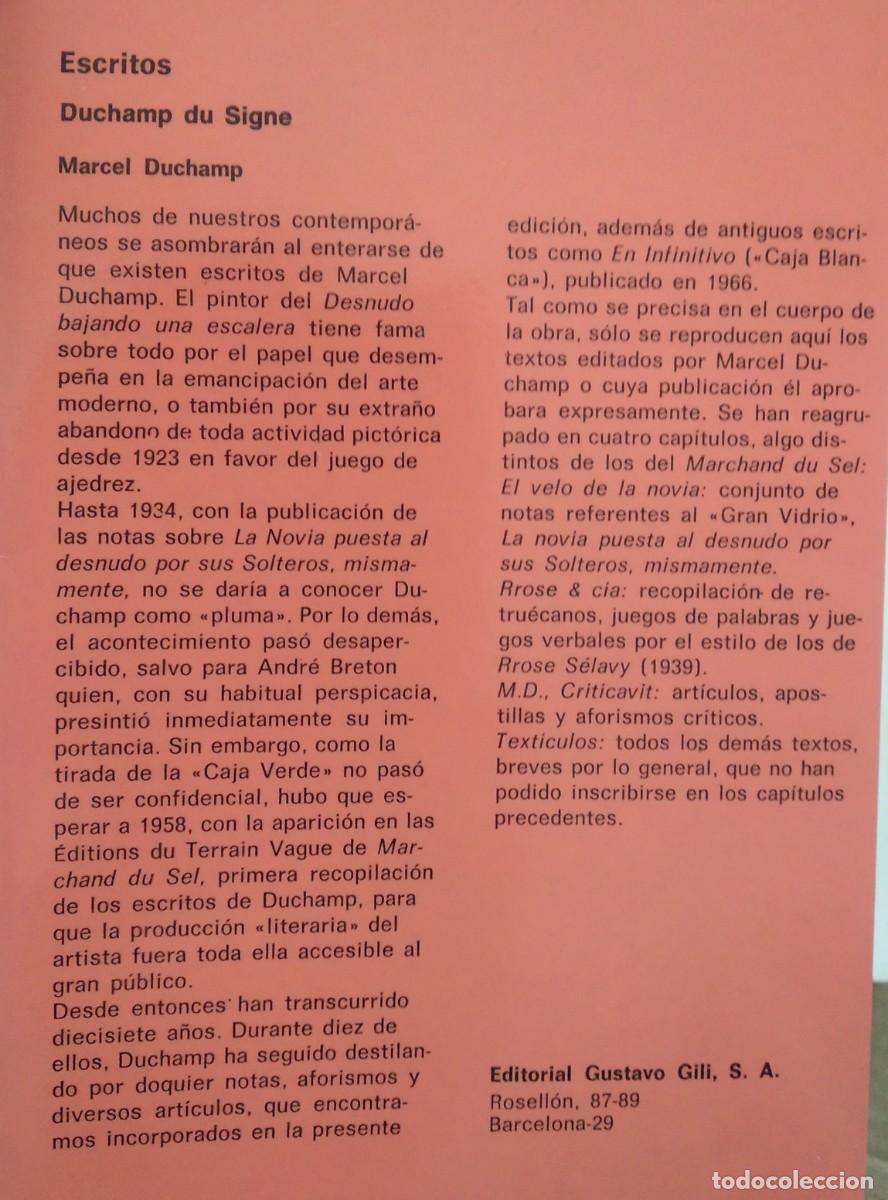 Libros de segunda mano: ESCRITOS. DUCHAMP DU SIGNE --- MARCEL DUCHAMP - Foto 3