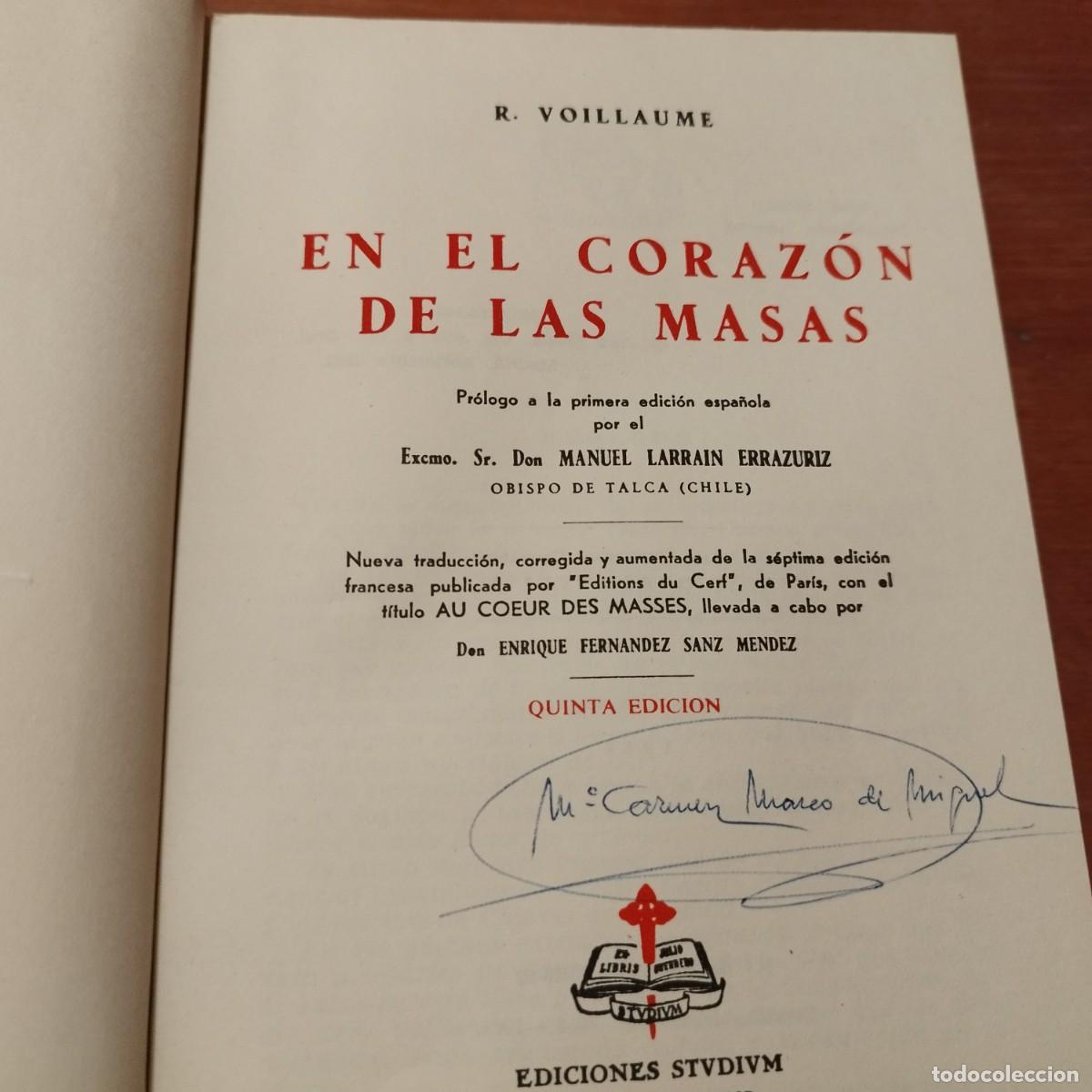 Libros de segunda mano: EN EL CORAZON DE LAS MASAS / R VOILLAUME / CONS301 / STUDIUM - Foto 2