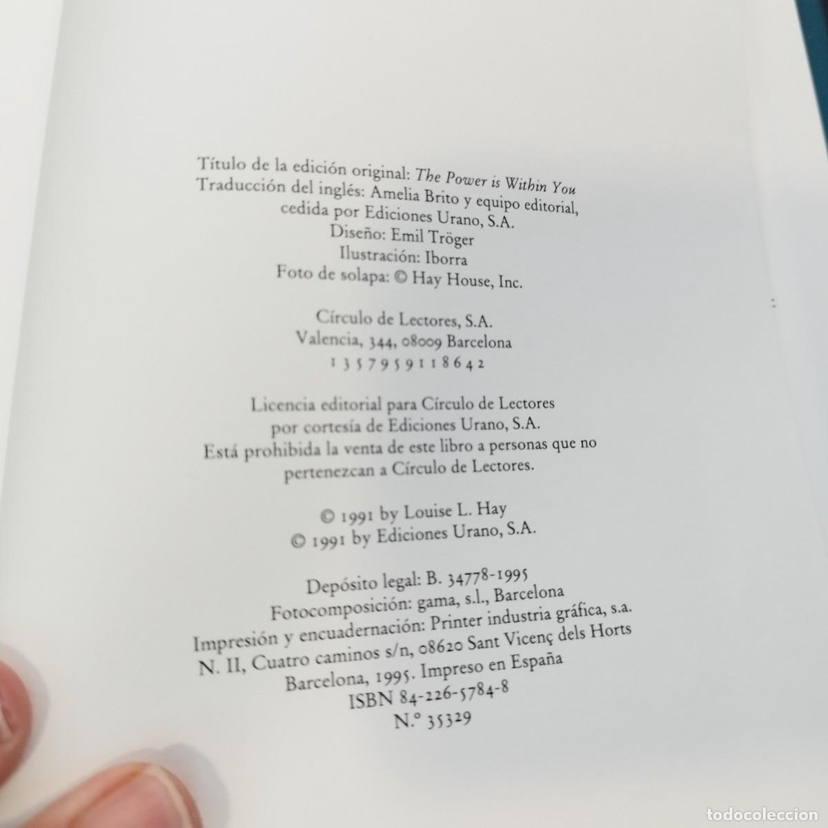 Libros de segunda mano: EL PODER ESTA DENTRO DE TI / LOUISE L HAY / CONS 310 / CIRCULO LECTORES - Foto 9