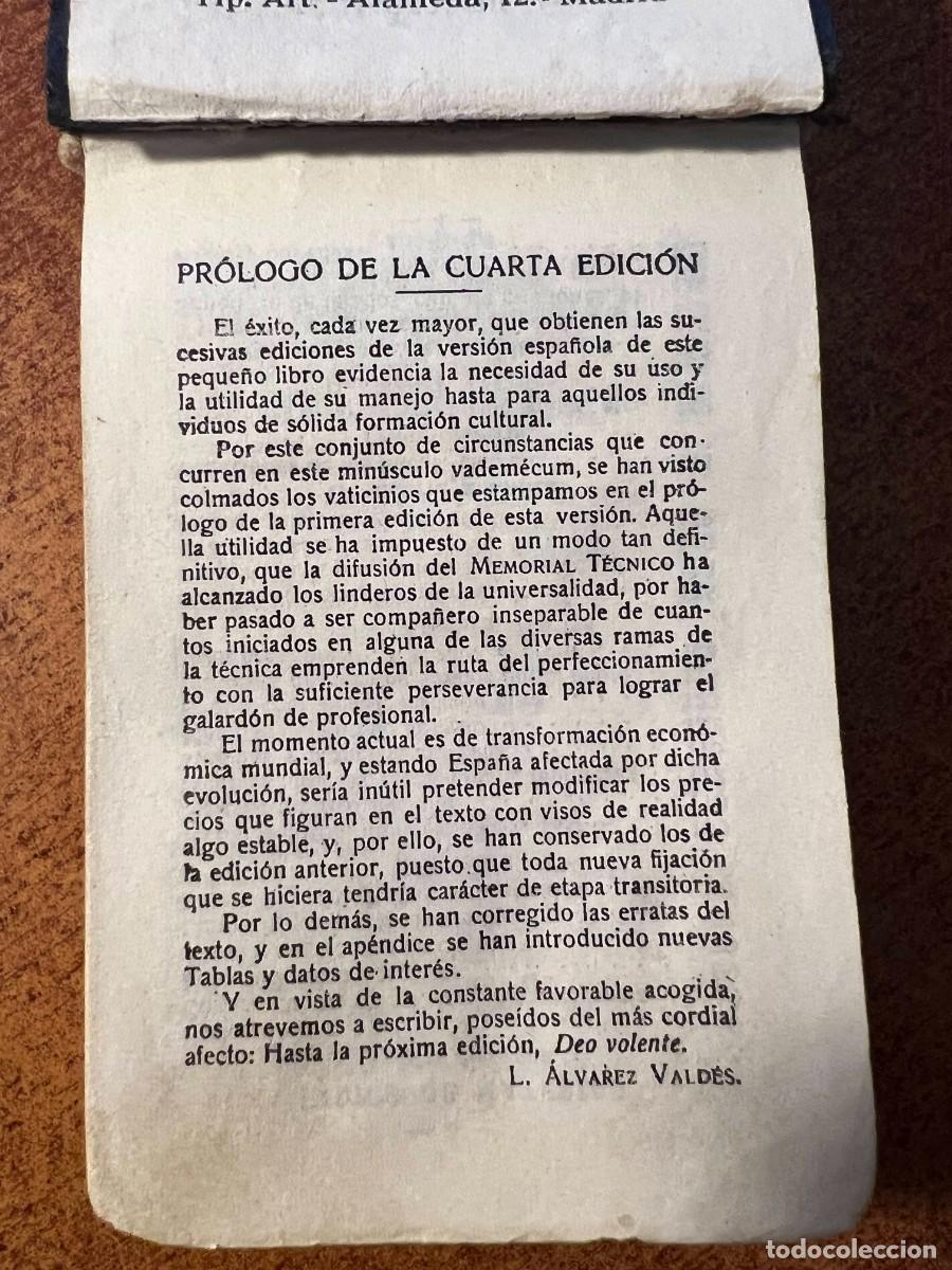 Libros de segunda mano: MEMORIAL T&Eacute;CNICO L. MAZZOCCHI, Ing. CUARTA EDICI&Oacute;N 1941 - Foto 2