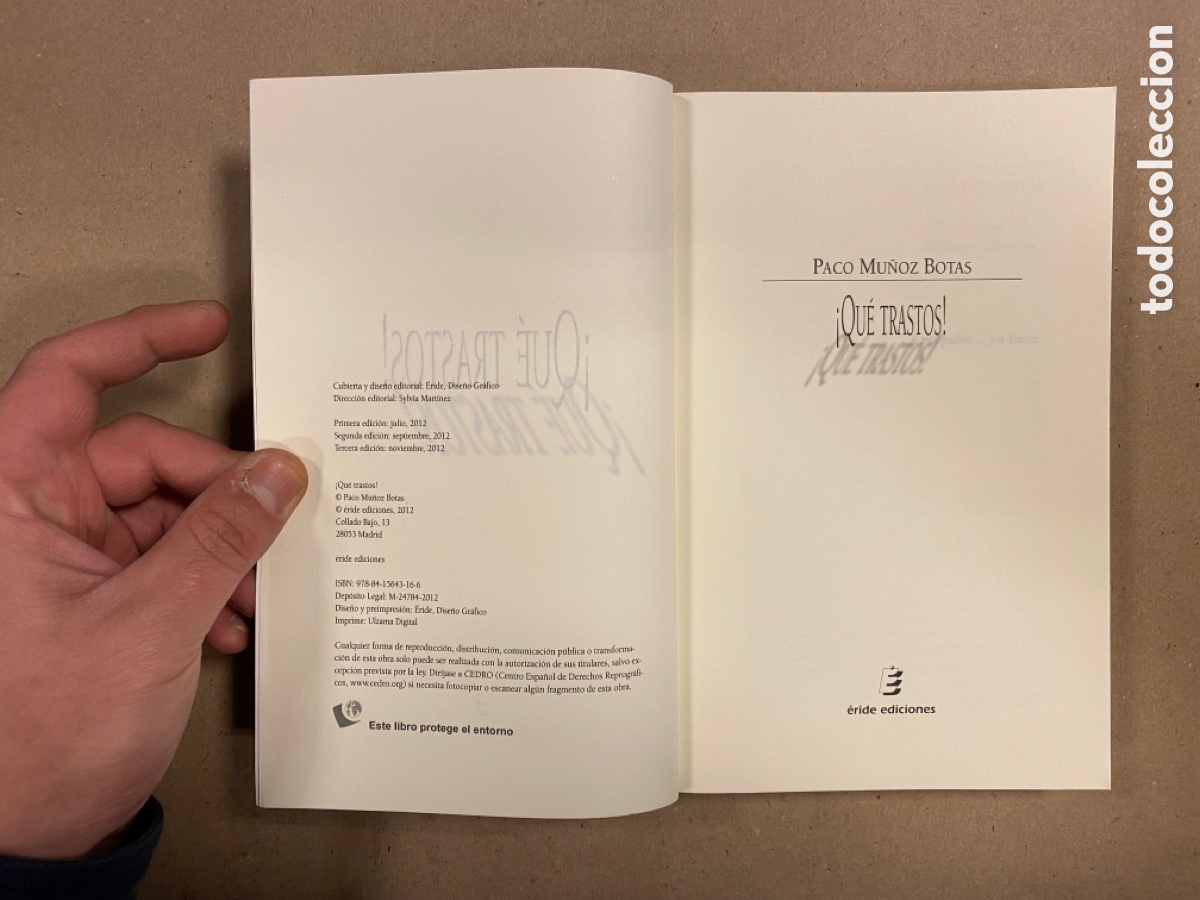 Libros de segunda mano: &iexcl;QU&Eacute; TRASTOS! PACO MU&Ntilde;OZ BOTAS. &Eacute;RIDE EDICIONES 2012. - Foto 2
