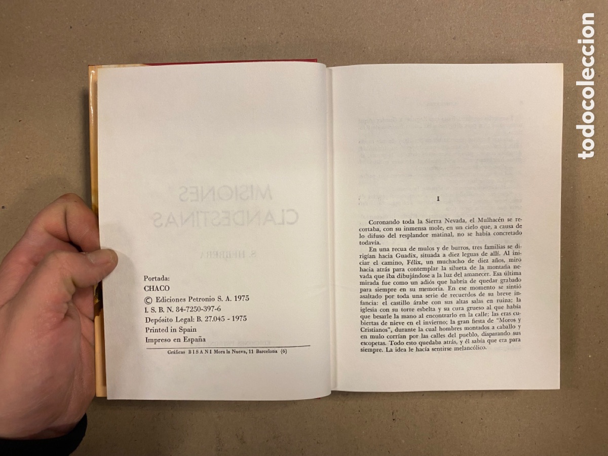 Libros de segunda mano: MISIONES CLANDESTINAS. S. HERRERA. EDICIONES PETRONIO 1975. - Foto 3