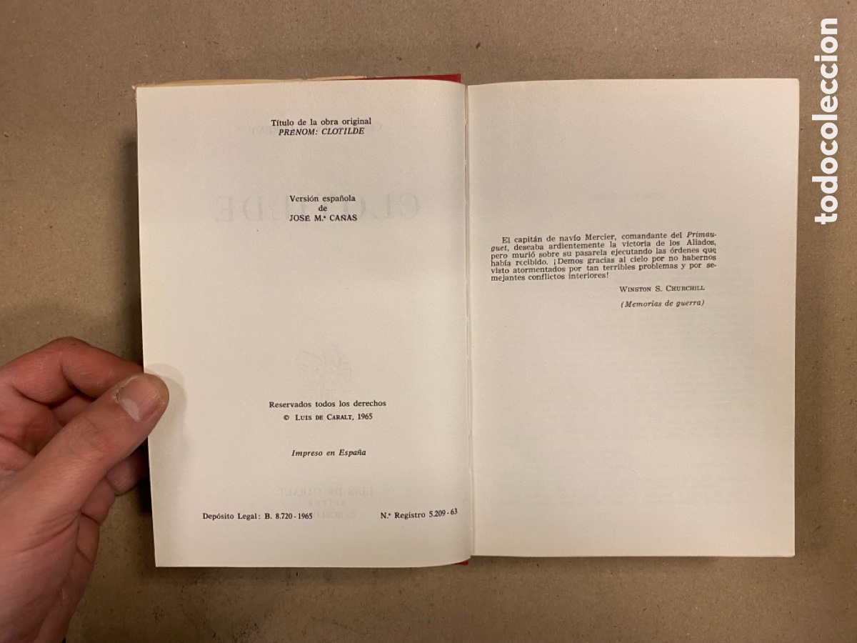 Libros de segunda mano: CLOTILDE. CECIL SAINT LAURENT. LUIS DE CARALT EDITOR 1965. - Foto 3
