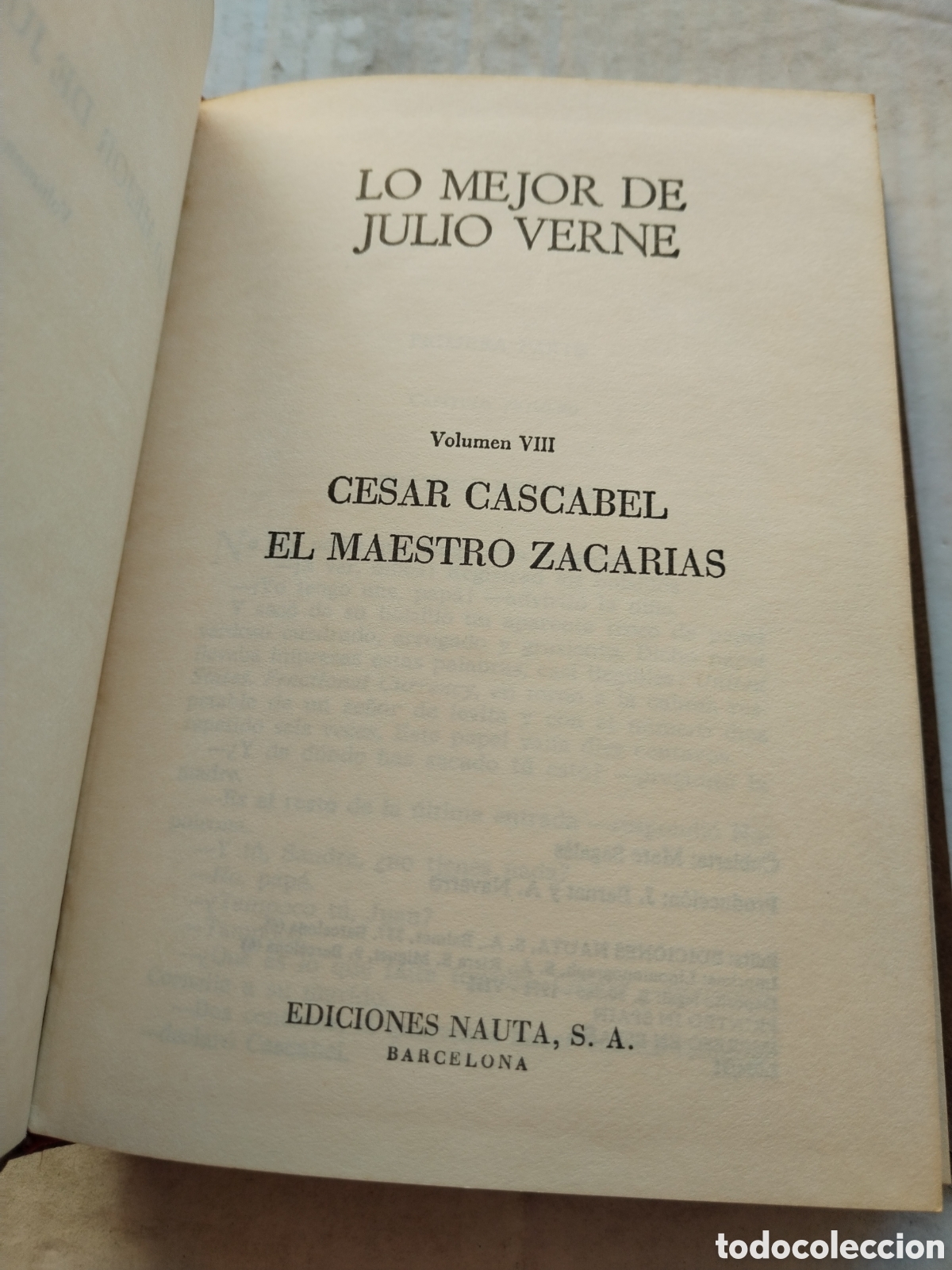 Libros de segunda mano: JULIO VERNE/CESAR CASCABEL-EL MAESTRO ZACARIAS - Foto 2
