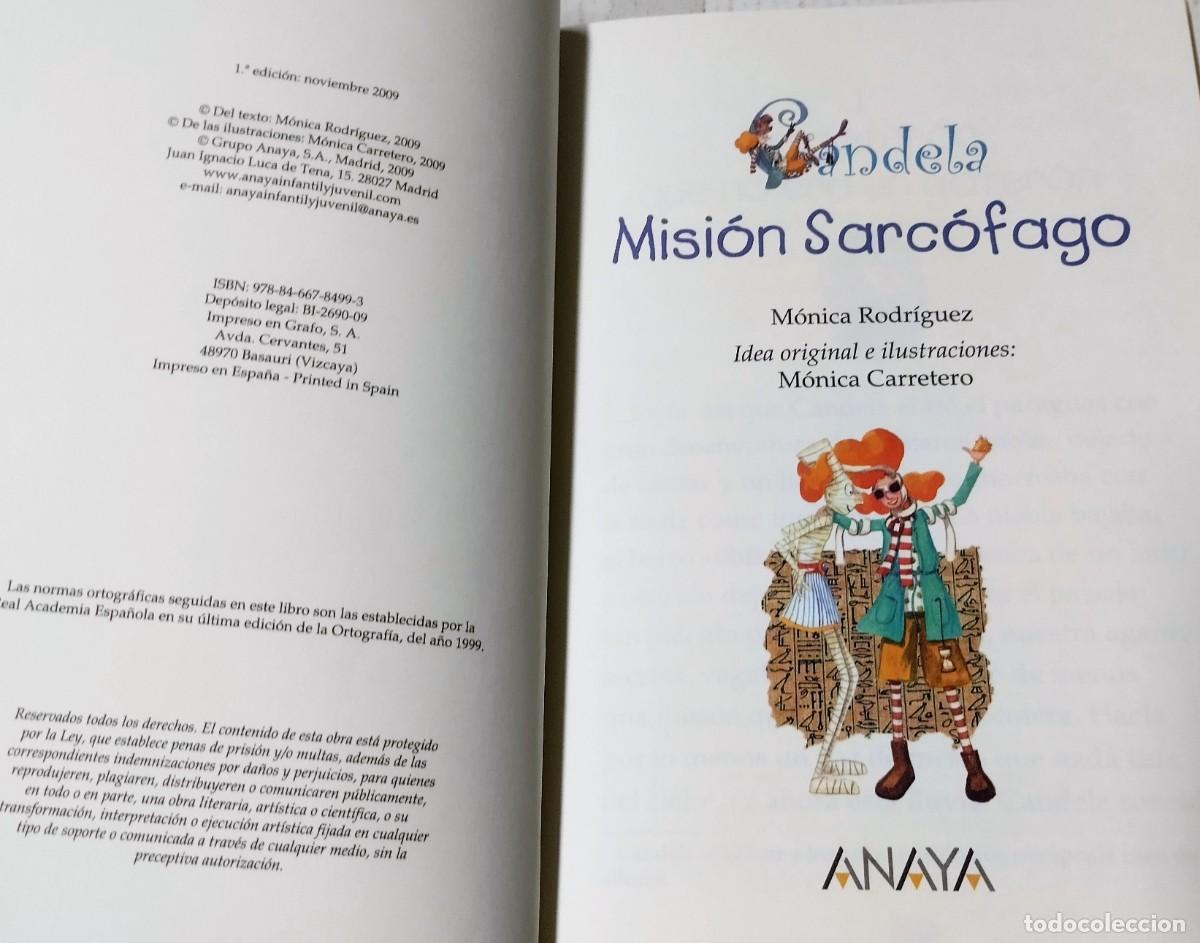 Libros de segunda mano: M&oacute;nica Rodr&iacute;guez, Misi&oacute;n sarc&oacute;fago, Anaya, 2009 - Foto 3