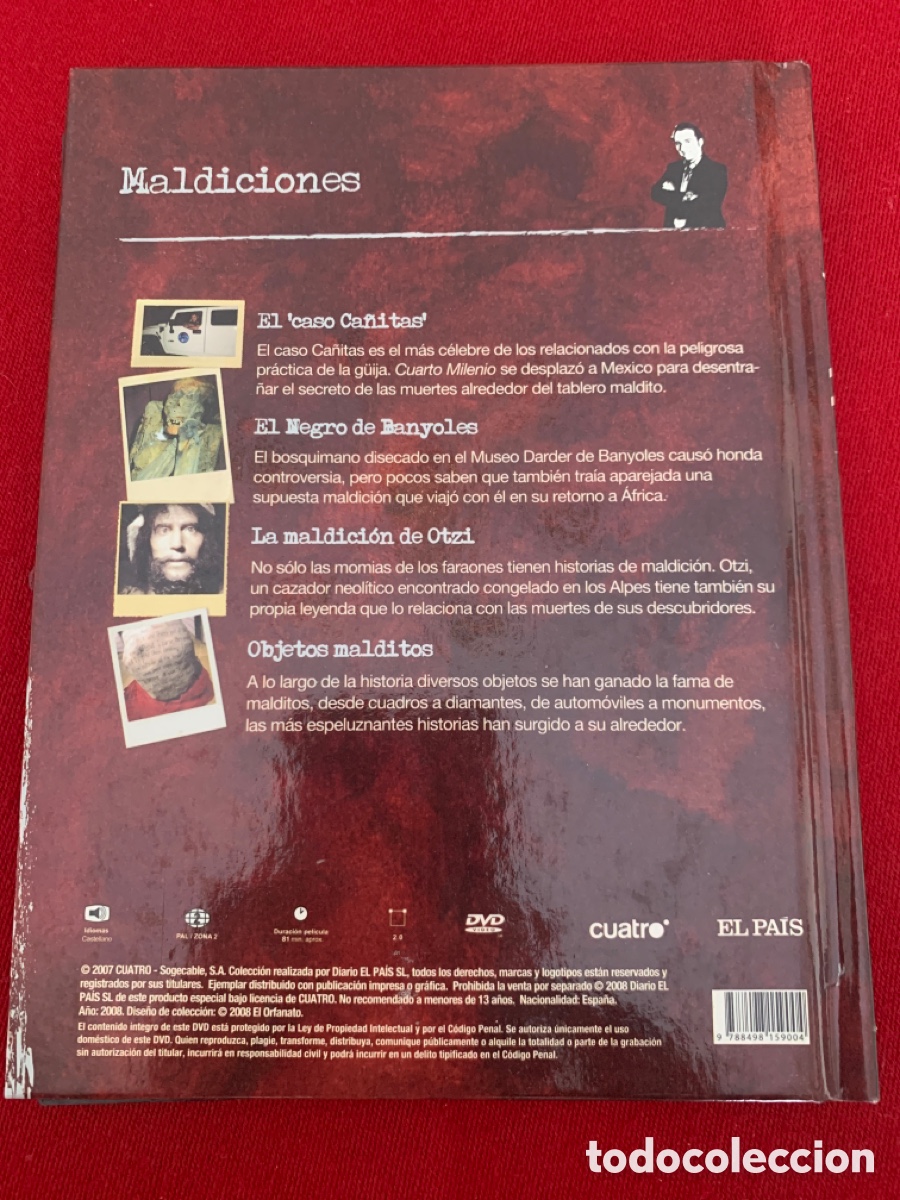 Libros de segunda mano: Maldiciones. Iker Jim&eacute;nez. Cuarto Milenio, 8. Contiene DVD. - Foto 2