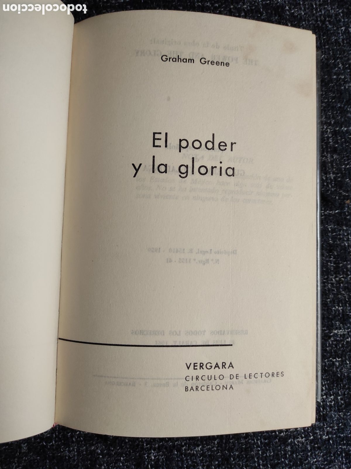 Libros de segunda mano: EL PODER Y LA GLORIA. / GRAHAM GREENE - Foto 1