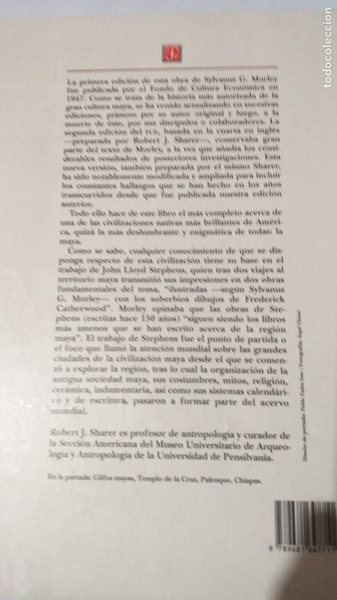 Libros de segunda mano: ROBERT J. SHARER: LA CIVILIZACI&Oacute;N MAYA - Foto 2