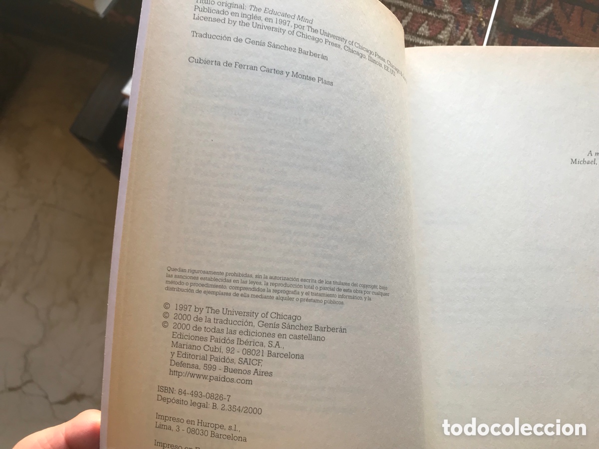 Libros de segunda mano: Mentes educadas. Kieran Egan. Paid&oacute;s. Muy dif&iacute;cil y buscado. - Foto 5