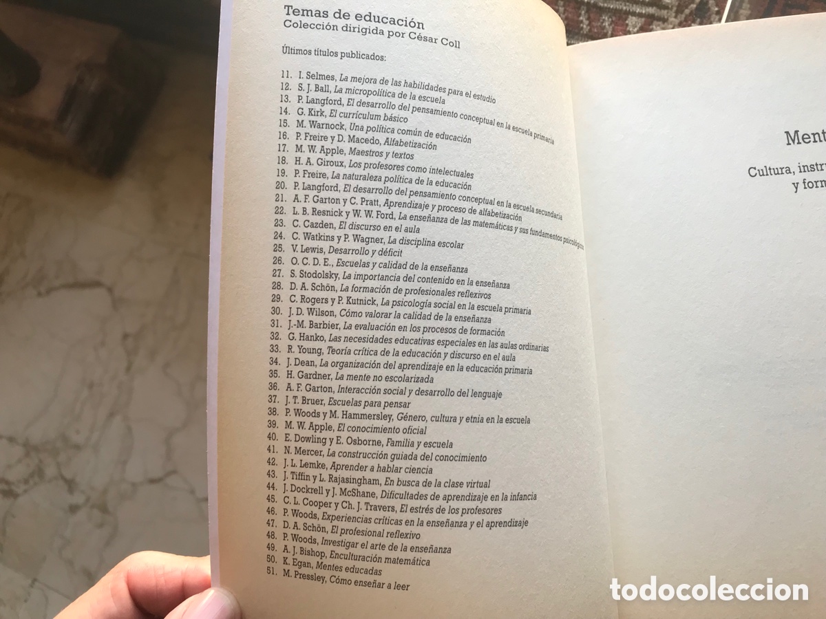 Libros de segunda mano: Mentes educadas. Kieran Egan. Paid&oacute;s. Muy dif&iacute;cil y buscado. - Foto 6