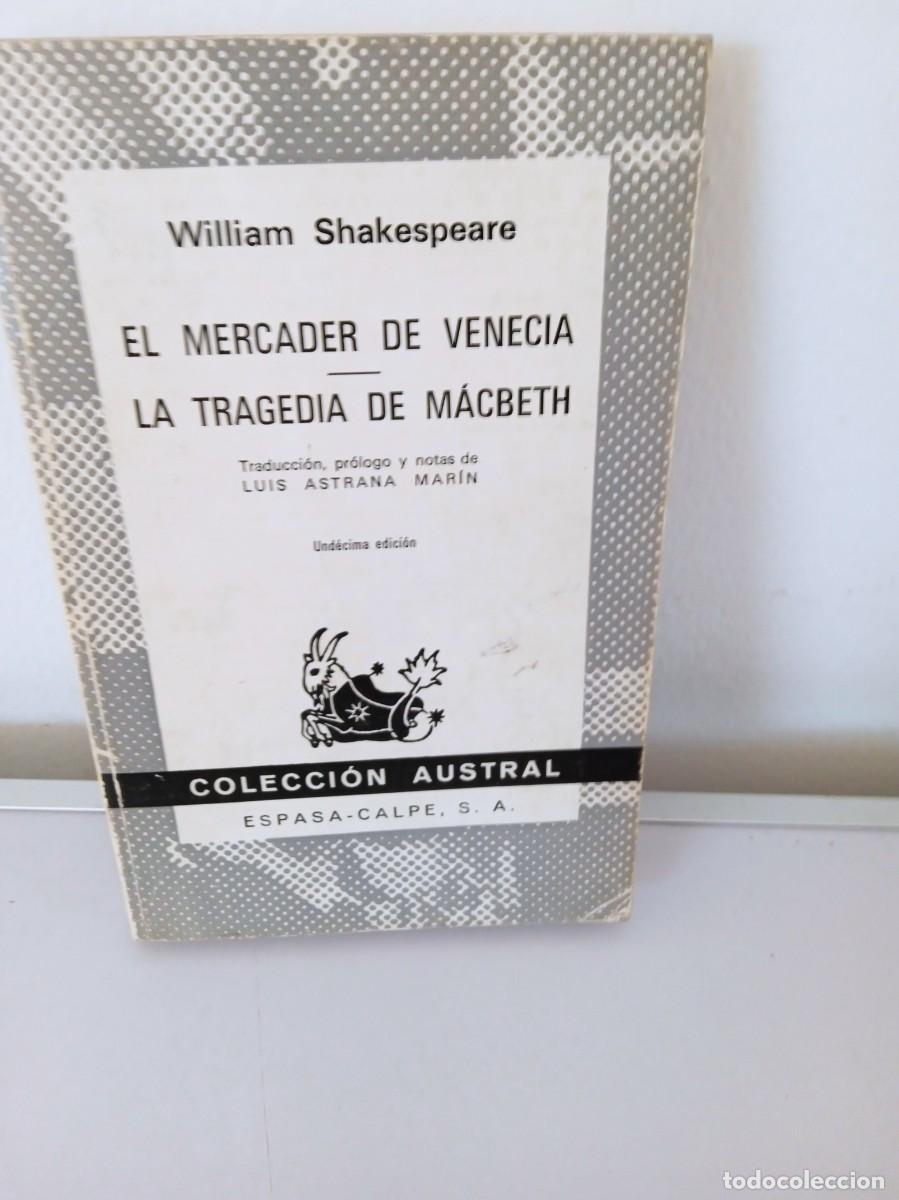 Libros de segunda mano: AUSTRAL n&ordm; 109 El Mercader de Venecia / La tragedia de Macbeth - Foto 1