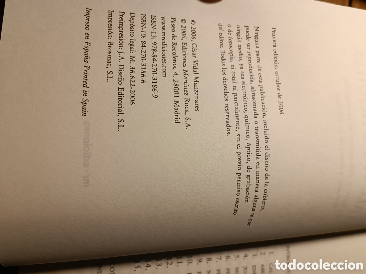 Libros de segunda mano: Cesar Vidal el tal&oacute;n de Aquiles primera edici&oacute;n 2006 mr - Foto 4
