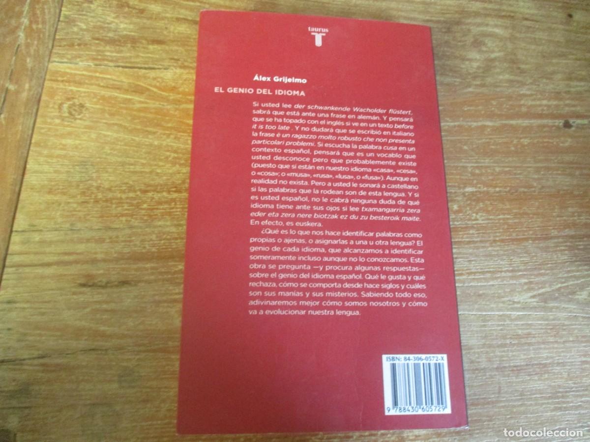Libros de segunda mano: ALEX GRIJELMO El genio del idioma W18517 - Foto 2