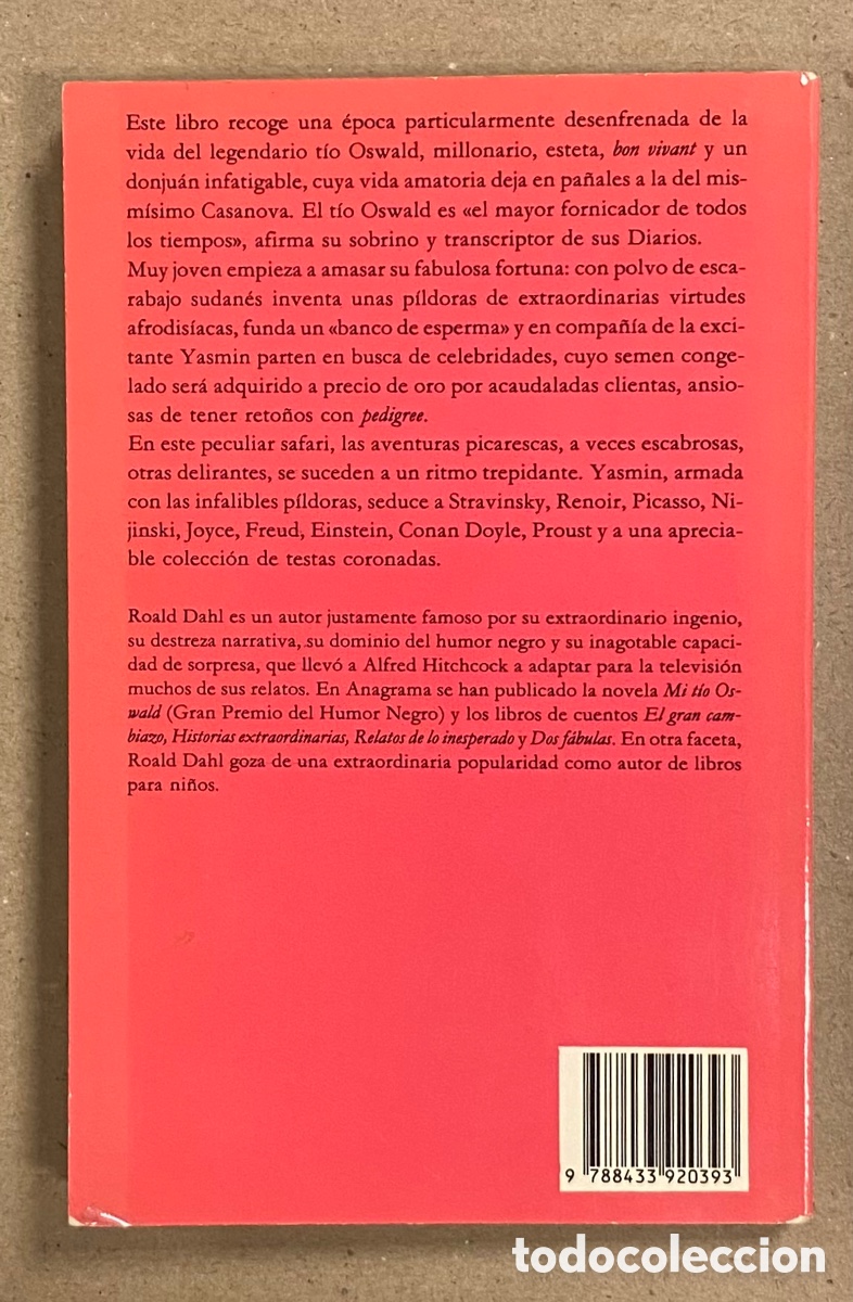 Libros de segunda mano: MI T&Iacute;O OSWALD. ROALD DAHL. EDITORIAL ANAGRAMA 1991. - Foto 6